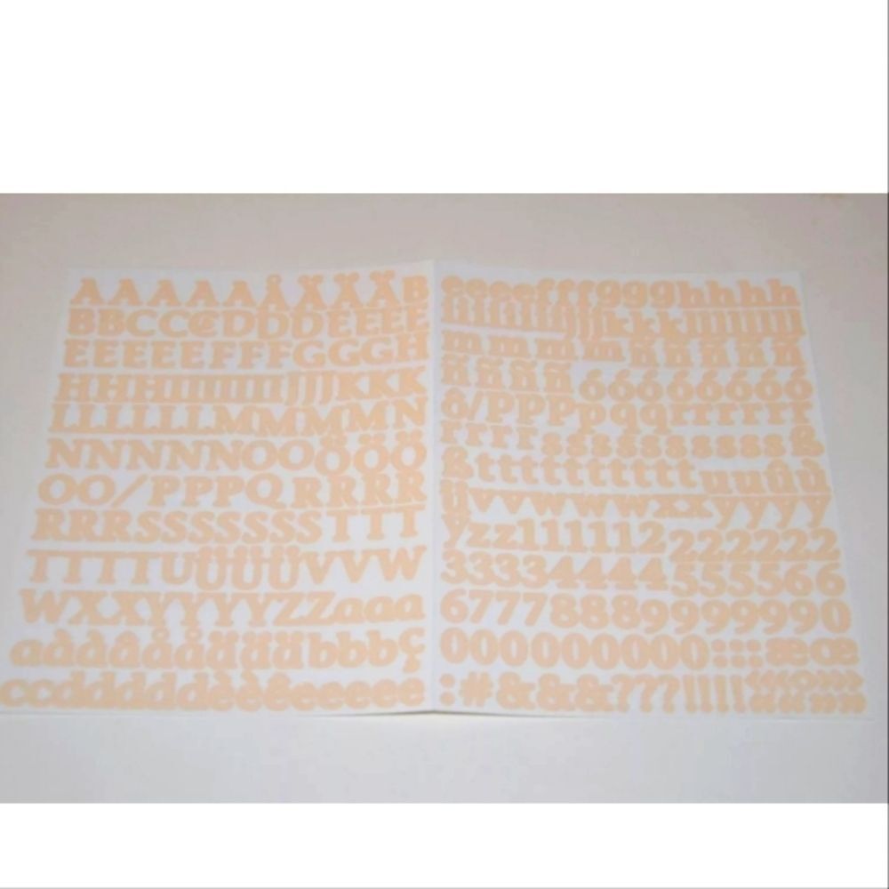 Creative Memories ABC 123 Mini Classy Flesh Color Stickers cream letters